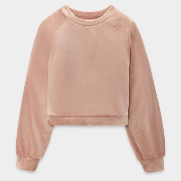 UGG Sweaters - UGG Beckner Cropped Sweatshirt Long Sleeve Cropped Crewneck Velvet Plush XL